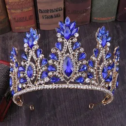 Luxo ouro contas de cristal tiaras e coroas de noiva lágrima strass diadema headpiece jóias de cabelo casamento acessórios de cabelo 325s