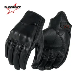 サイクリンググローブオートバイレザータッチメン本物のヤギのスポーツグローブバイクレーシングGuantes de Moto Luvas Motocicleta 231031