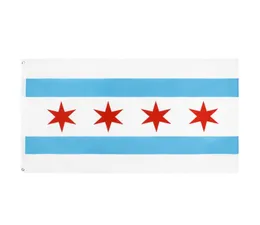 3 x 5 Fuß 90 x 150 cm US-Bundesstaat Chicago Chicago Flagge Whole Factory 6058558