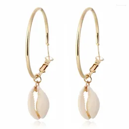 Dangle Earrings HC Bohemia Natural Sea Shell Conch Drop Gold Color Hoop Cowrie Charm Women Fashion Summer Beach Jewelry