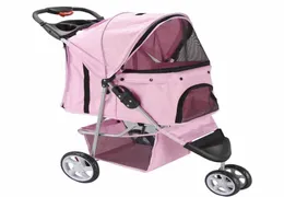 Husdjur barnvagn katthund 3 hjul walk jogger rese folding bärare6574000