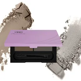 Ögonbrynsförstärkare 2 färger 3D Eyebrow Powder Palette Pencil Lätt att rita vattentät svettsäker lat ögonmakeup långvarig naturlig brödkräm 231031