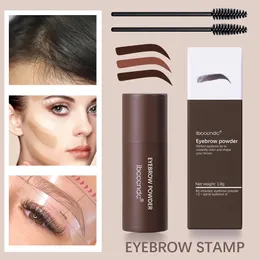 Ögonbrynsförstärkare 2/10pc Eyebrow Powder Stamp Shaping Kit Eyebrow Stencils Long Stick Form Stamp Brow Stämpel varar Natural Contouring Makeup Kit 231031