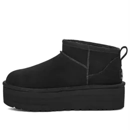 Skor rent handgjorda skräddarsydda herr- och kvinnors skor, fashionabla och varma snöstövlar Ug Classic Ultra Mini Platform 'Black' 1135092-BLK