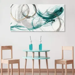 Canvas Wall Art Abstract Art Paintings Blue Fantasy Colorful Graffiti on White Background Modern Artwork wall Decor for Living Room Bedroom