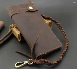محافظ البقر اليدوية المصنوعة يدويًا حصان راكب الدراجة النارية من محفظة محفظة محفظة