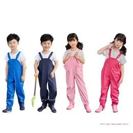 Abbigliamento antipioggia per bambini Pu Pantaloni da tuta Impermeabili Accessori per vestiti multifunzione 231031