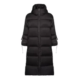 Jaqueta feminina com capuz parkas 23ss jaqueta com zíper parka jaqueta corta-vento quente casual top feminino casaco longo com capuz