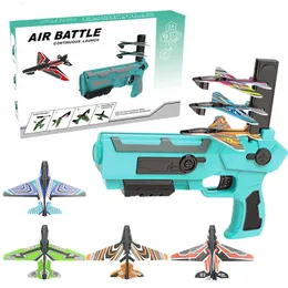 Diecast Model Airplane er Toy Toys Catapult Plane Gun for Kids Outdoor Toy One Click Ejection ers Boy 231031