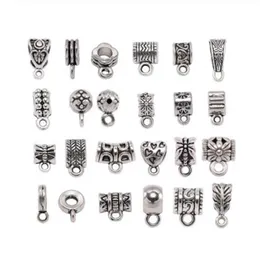 500PCS Antique Charm Bail Porki Koraliki dystansowe wisiorki klipsy wisiorty złącza do bransoletki biżuteria Making239W