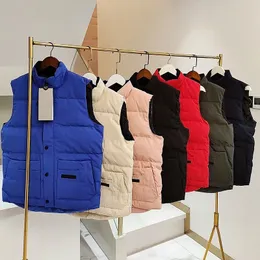 Vintermän och kvinnor värmer ner väst ärmlös jacka klassisk fjäder weskit jackor casual väster puffer puffer parka