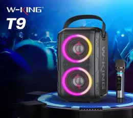 Wading T9 Karaoke Bluetooth Party głośnik 80W100W Peak głośnikowe głośniki TWS z Bassup TechMixed Color LED LIDY4759068