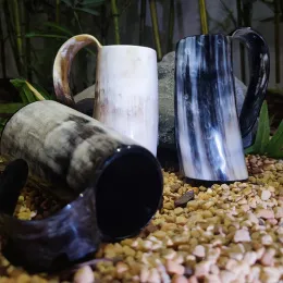 Ecomhunt Dropshipping Handmade Ox Horg Mug Crafts 위스키 샷 유리 컵 와인 마시는 바이킹 커피 차 머그 마시스웨어