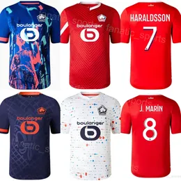 Mens 10 Cabella Soccer Jerseys Losc Lille 8 Gomes 31 Ismaily 17 Cavaleiro 7 Haraldsson 21 Andre 9 David 18 Diakite Yoro Yazici Chevalier Football Shirt Kits 23/24 Club