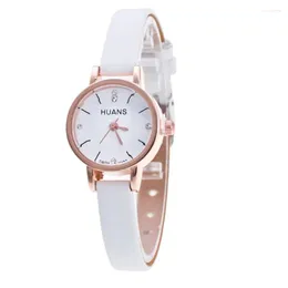 Wristwatches Quartz Watch White Minimalist Fashion Woman Strap Dress Drop -selling Simple Female MAY0820