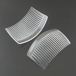 20st 5 0cm 8 5cm 23Teeth Clear Plain Plastic Hair Combs för DIY Hårtillbehör Brudhuvudstycken Transparent sidokammar199Z