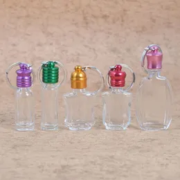 Personality Refillable Essential Oils Empty Bottle Portable Mini Travel Glass Bottles With Key Ring fast shipping