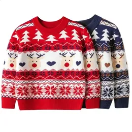 Pullover Christmas Children Sweater Autumn Clothing 3 7 Years Baby Girls Boys Knitwear Sticked 2023 Kids Party Sweaters 231030