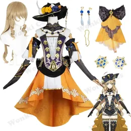 Navia – perruque de Costume de Cosplay, cheveux longs avec bas de chapeau, ensemble complet Genshin Impact Fontaine, nouvelle robe de Costumes de fête pour femmes