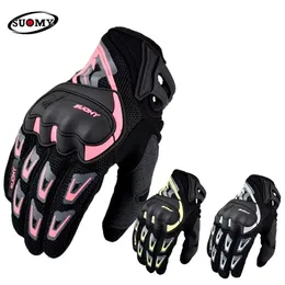 Guanti da ciclismo Suomy Moto Uomo Estate Moto Biker Touch Screen Motocross Protettivi Fit Donna Rosa Traspiranti 231031