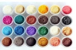 Novo pigmento 75g sombra mineralizada sombra de olho com cores em inglês nome 24 cores 10 peças lote cor aleatória misturada 8796413