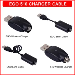 Ego USB Elctronic Cigarette Charger Cable E Cig Wireless Charging Cables for 510 Thread EVOD Twist Vision Spinner 2 3 Mini Battery