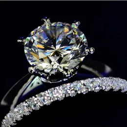 Choucong Noble Diamond 925 Sterling Zilveren Engagement Wedding Band Ring Set Voor Vrouwen Amerikaanse Maat 4-9 Gift169F