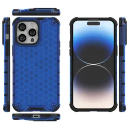 2in1 Hybrid Shockproof Phone Case For iPhone 15 14 13 12 11 Pro Max 14Plus SE Soft TPU Bumper Honeycomb Back Protective Cover