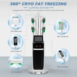 Kriolipoliza zimna maszyna do rzeźby Cryo 360 Tłuszcz Zmniejszenie krioterapii podwójne usuwanie podbródka 5 Uchwyt