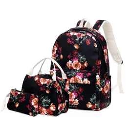 Backpacks kids school backpack set student canvas food bag pen pencil children s for girls gift drop 231031