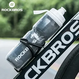 Vattenflaskor Burar Rockbros Cycling Isolated Bottle Thermal Drink PP5 Silikon 670 ml Fitness Outdoor Sports Bicycle Portable Kettle 231030