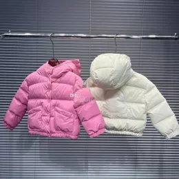 New Fashion kids hooded kid down jacket child hoodies baby clothes toddler coat girls boys coats pink white 100% goose down filling Warm com