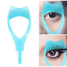 3In1 Eyelash Aid Easy To Use Eye Liner Stencil Pink Plastic Eye Lash Card Mascara Guard Lightweight Cosmetic Tools Free Shipping