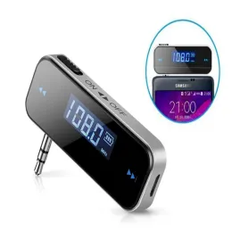 Universal Mini Wireless Icar Music Audio FM Transmitter LCDディスプレイカーキットトランスミッターiPhone Android携帯電話ZZ用MP3プレーヤー