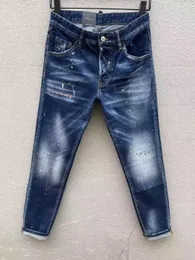 23ss Мужские дизайнерские джинсы Весенние черные рваные дизайнерские джинсовые брюки-карандаш с карманами Hommes Pantalones