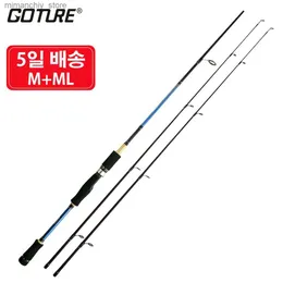Boat Fishing Rods Goture Double Tip Carbon Fiber Spinning Casting Rod M+ML Power Fast Lure Fishing Rod 5-30g 1.8m 2.1m 2.4m pole Fishing Tackle Q231031