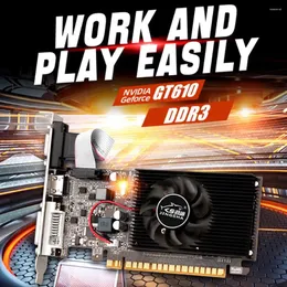 Graphics Cards GT610 Gaming Video Card 810MHZ DDR3 1GB Computer HD VGA DVI Interface Accessories For Desktop Game