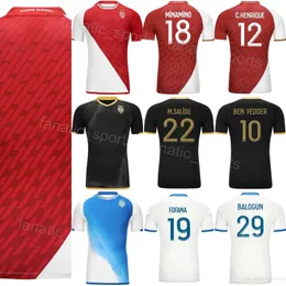 Mens 29 BALOGUN Soccer Jerseys AS Monaco 17 GOLOVIN 12 HENRIQUE 88 MAGASSA 19 FOFANA 16 KOHN 6 ZAKARIA 10 BEN YEDDER 18 MINAMINO AKLIOUCHE Football Shirt Kits 23-24 Club