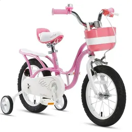 Cykelkorgar rosa 16 flickor med träningshjul och korg 231030