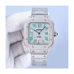 Rappers personalizados luxo flooed redondo Princs Baguette Diamond Moissanite Bussdown VVS VS SI Diamond Watch