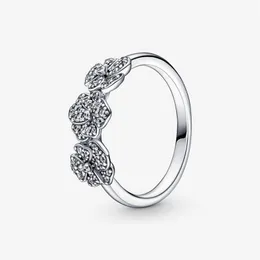 100% стерлингового серебра 925 пробы, тройное кольцо с цветком анютины глазки для женщин, обручальные кольца, модные обручальные ювелирные изделия, аксессуары208l