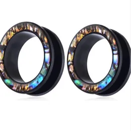 Acrylic Ear Tunnel Plugs Shellhard Shell UV Earring Gauges Stretching Body Piercing Jewelry Ear Expanders 70pcs 7 sizes263s