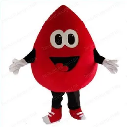 Halloween Red Blood Drop Mascot Costume Högkvalitativ anpassning av tecknad plysch Anime Temakaraktär Vuxenstorlek Julkarneval F300W