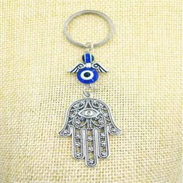 Moda mücevher mavi kötü göz şanslı fatima fatima Hamsa el Türk kötü göz cazibesi koruma askısı kristalleri araba feng shui anahtarlık-12885