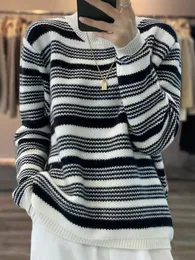 Kobiety swetry jesienne zimowe ubrania ubrania pullover aliselect moda 100% kaszmirowa Tops Sweater Podstawowy skoczek z długim rękawem 231031