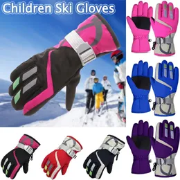 Ski Gloves Winter Waterproof Warm Kids Boys Girls Gloves Ski Children Mittens Snow Outdoor 231031