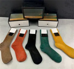 ファッション衣料メンズレディースソックス5 Luxurys G Sports Winter Mesh Letter Printed Brands CottenMan Femal Sock With Box
