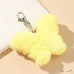 Catena per cellulare Nuova imitazione Capelli di coniglio Farfalla Peluche Portachiavi Borsa Ciondolo Creativo Pelliccia Portachiavi per auto Ornamenti appesi R231031