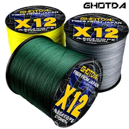 Braid Line GDA Sea Fishing Strong PE X12 flätad 300m 500m 1000m 12 strängar 25lb120lb original 231031