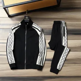 Luxury Mens Sportswear 23ss Listy i damskie bawełniane spodnie kurtki z długim rękawem Tracksuit mężczyźni i kobiety swobodne garnitur